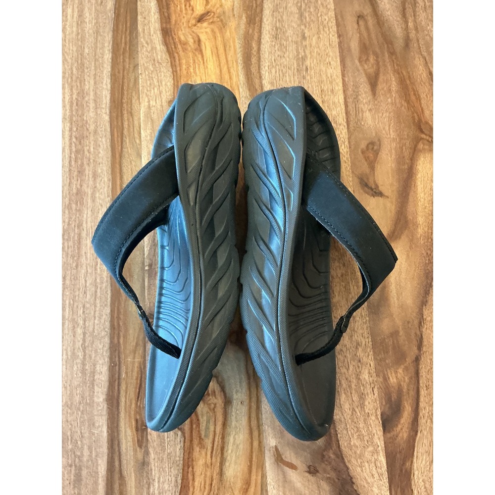 Hoka Ora Recovery Flip Sandals Black Dark Gull Gray Women 7 1099676 - Picture 7 of 10